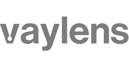 Text logo displaying "vaylens" in gray font.