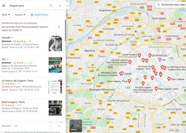 Campagne Google Ads – Aubade