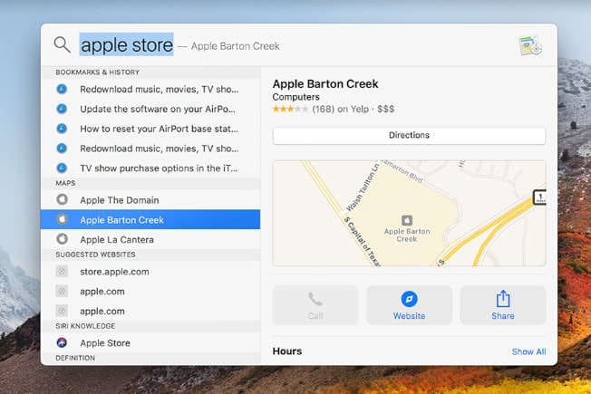 Apple's Spotlight Search